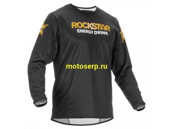 Купить  Джерси (футболка для мотокросса) FLY RACING KINETIC ROCKSTAR черная/золотая (2XL) 2023 (шт)  (SM 375-0332X купить с доставкой по Москве и России, цена, технические характеристики, комплектация фото  - motoserp.ru