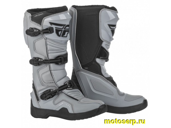 Купить  Мотоботы кросс. FLY RACING MAVERIK (2021)  р-р 43" серые/черные (Ч/З) (пар) (SM 872-7156 купить с доставкой по Москве и России, цена, технические характеристики, комплектация фото  - motoserp.ru