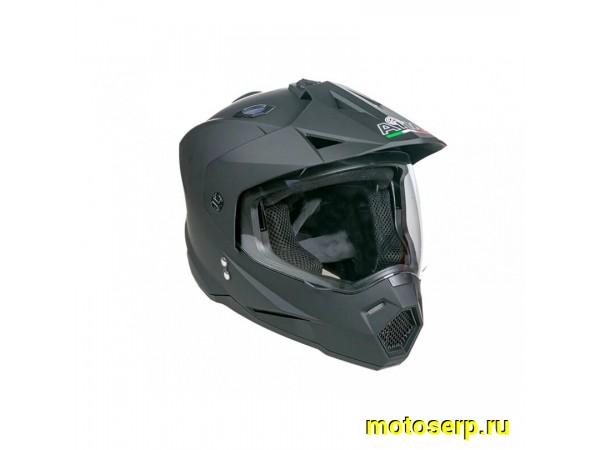 Купить  Шлем Кросс (Детский) AiM JK802Y (мотард) черный матовый YM (шт) (AIM 802Y-008-YM купить с доставкой по Москве и России, цена, технические характеристики, комплектация фото  - motoserp.ru