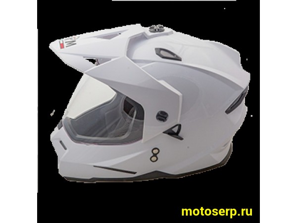 Купить  Шлем Кросс (Детский) AiM JK802Y (мотард) белый глянцевый YL (шт) (AIM 802Y-007-YL купить с доставкой по Москве и России, цена, технические характеристики, комплектация фото  - motoserp.ru