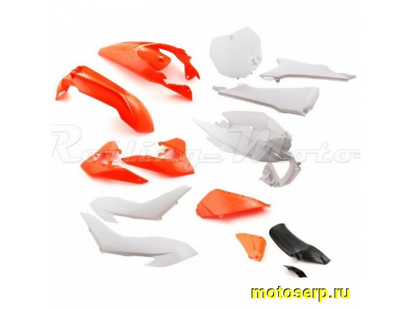 Купить  Комплект пластика KAYO K6 (оранжевый/белый) 2020г. (комп) (SM 932-7126  купить с доставкой по Москве и России, цена, технические характеристики, комплектация фото  - motoserp.ru