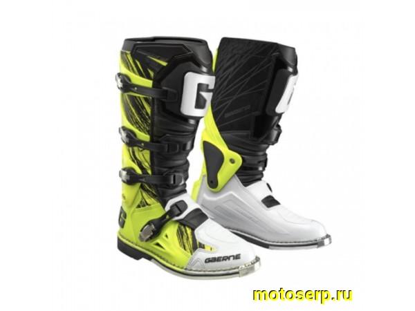 Купить  Мотоботы кросс. GAERNE FASTBACK Hi-Vis (защ. голени), желтый/белый/черный р-р 43" (Ч/З) (пар) (SM 953-4073 купить с доставкой по Москве и России, цена, технические характеристики, комплектация фото  - motoserp.ru