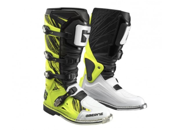 Купить  Мотоботы кросс. GAERNE FASTBACK Hi-Vis (защ. голени), желтый/белый/черный р-р 43" (Ч/З) (пар) (SM 953-4073 купить с доставкой по Москве и России, цена, технические характеристики, комплектация фото  - motoserp.ru