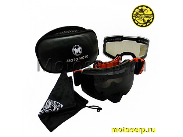 Купить  Очки мото Кросс Radien goggles снегоходные/ATV зимние (быстросменная магнитная линза с двойным стеклом) LYNX (реплика) оранжевые (шт) (Кокурин купить с доставкой по Москве и России, цена, технические характеристики, комплектация фото  - motoserp.ru