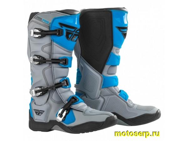 Купить  ====Мотоботы кросс. FLY RACING FR5 (2021)  р-р 39,5" серый/синий/черный (Ч/З) (пар) (0 купить с доставкой по Москве и России, цена, технические характеристики, комплектация фото  - motoserp.ru