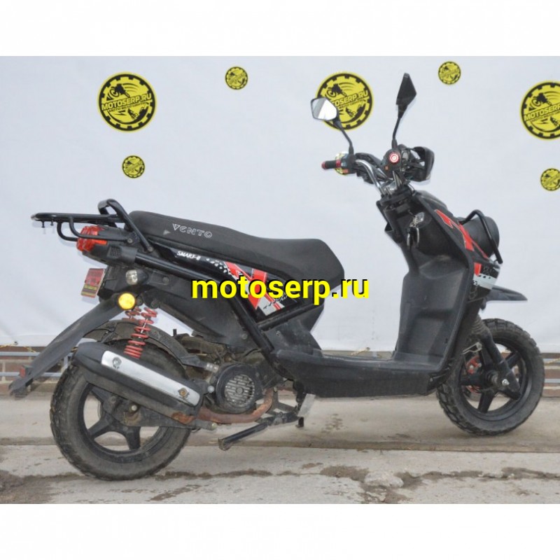 Купить  ====Скутер VENTO SMART-II NEW Б/У пробег 2500 50 cc; 2- местный, 4Т, возд. охлажд., диск/барабан, кол. 12"/12"(зал) (шт) 01500 (Vento купить с доставкой по Москве и России, цена, технические характеристики, комплектация фото  - motoserp.ru