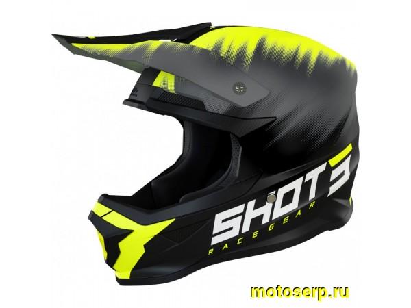 Купить  ====Шлем Кросс Shot Furious Versus неон/желтый (XL) (шт) (0 купить с доставкой по Москве и России, цена, технические характеристики, комплектация фото  - motoserp.ru