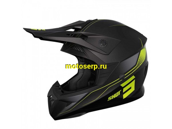 Купить  Шлем Кросс Shot PULSE EDGE неон/желтый,черный (матовый) (XL) (шт) (SM 941-9481 купить с доставкой по Москве и России, цена, технические характеристики, комплектация фото  - motoserp.ru