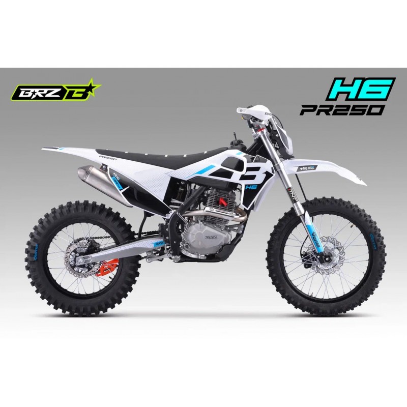 Купить  Мотоцикл Кросс/Эндуро BRZ H6 PR250 21/18 Выпуск 2024г. (спортинв), 21/18, 250cc, 172FMM-5 PR , 4T, возд. охлажд. (шт)  купить с доставкой по Москве и России, цена, технические характеристики, комплектация фото  - motoserp.ru