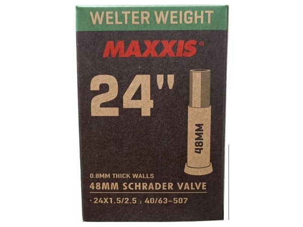 Купить  Камера 24" 24"х1,5/2,5 MAXXIS WELTER WEIGHT на двойной обод автонипель  Вело (шт) (ART купить с доставкой по Москве и России, цена, технические характеристики, комплектация фото  - motoserp.ru