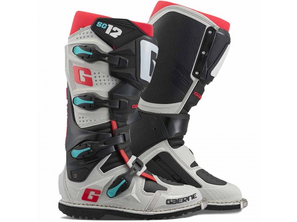 Купить  Мотоботы кросс. GAERNE SG-12 Enduro (защ. голени), черный/красный/серый р-р 46" (Ч/З) (пар) (GAERNE 2177-125 купить с доставкой по Москве и России, цена, технические характеристики, комплектация фото  - motoserp.ru