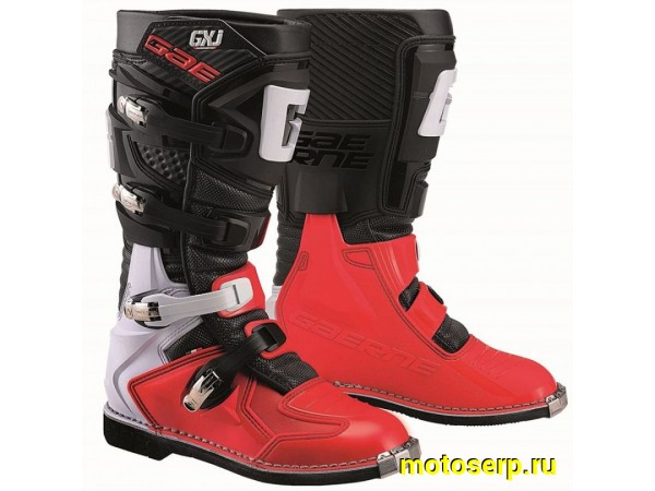 Купить  Мотоботы кросс. GAERNE GX-J  (защ. голени), черный/красный р-р 40" (Ч/З) (пар) (SM 872-1981 купить с доставкой по Москве и России, цена, технические характеристики, комплектация фото  - motoserp.ru