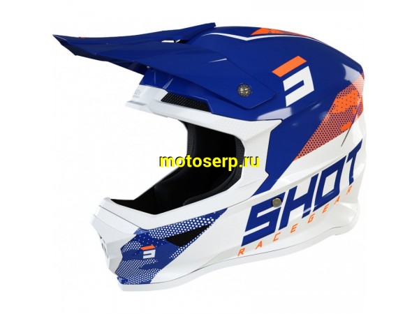 Купить  Шлем Кросс Shot Furious Camo синий/оранжевый (S) (шт) (Avantis YT-00001469 (Avantis A09-21B1 купить с доставкой по Москве и России, цена, технические характеристики, комплектация фото  - motoserp.ru
