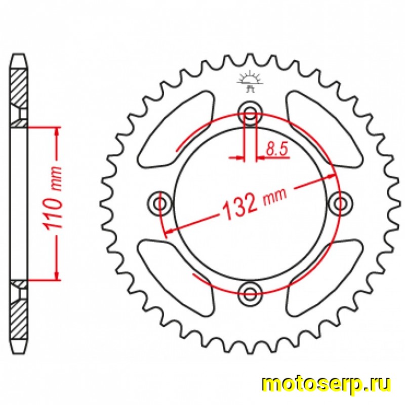 Купить  Звезда ведомая JTR895.46 KTM 85 (шт) (JP купить с доставкой по Москве и России, цена, технические характеристики, комплектация фото  - motoserp.ru