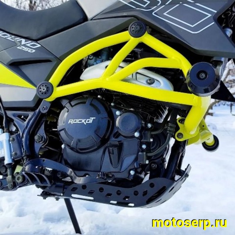 Купить  Мотоцикл внедорожный ROCKOT HOUND 250 (ЭПТС) (черн/сер/желт) Тур-эндуро, 17/17, 4Т, 250сс, 171YMM (4 КЛАП) с балан. 6КПП (шт) (ROCKOT  купить с доставкой по Москве и России, цена, технические характеристики, комплектация фото  - motoserp.ru