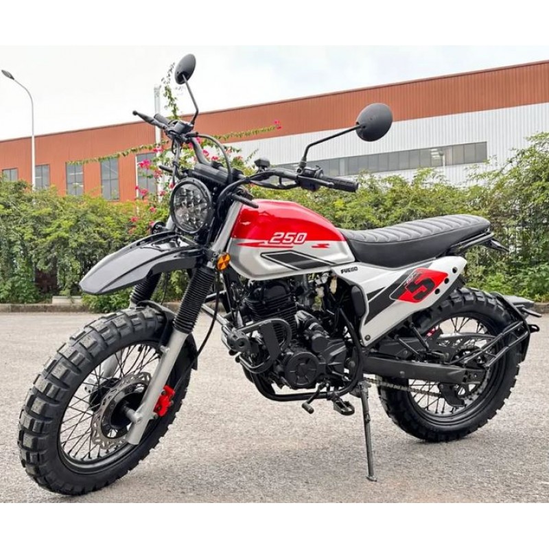 Купить  Мотоцикл FUEGO Rambolor 250  (ЭПТС) 250сс ,4Т,двиг. 166FMM LONCIN RE 250,кол.17"/17" (шт) (Fuego купить с доставкой по Москве и России, цена, технические характеристики, комплектация фото  - motoserp.ru