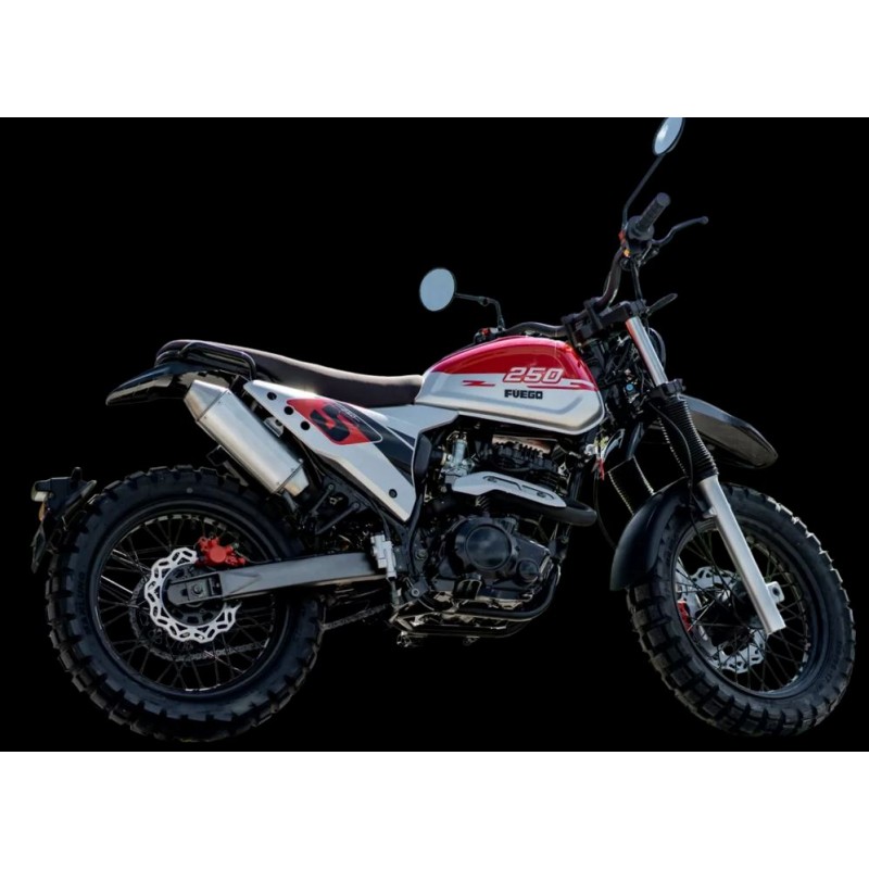 Купить  Мотоцикл FUEGO Rambolor 250  (ЭПТС) 250сс ,4Т,двиг. 166FMM LONCIN RE 250,кол.17"/17" (шт) (Fuego купить с доставкой по Москве и России, цена, технические характеристики, комплектация фото  - motoserp.ru