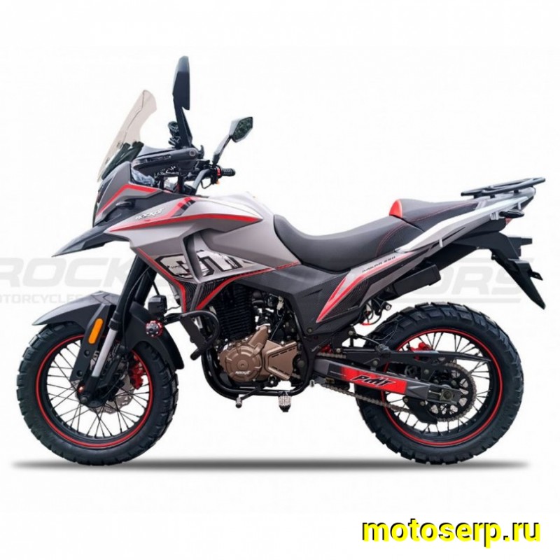 Купить  Мотоцикл внедорожный ROCKOT DAKAR 250 (ЭПТС)  (Серый/Красный) Тур-эндуро, 17/17, 4Т, 250сс, 171YMM 4клап 25л.с. с балан. 6КПП (шт) (ROCKOT купить с доставкой по Москве и России, цена, технические характеристики, комплектация фото  - motoserp.ru