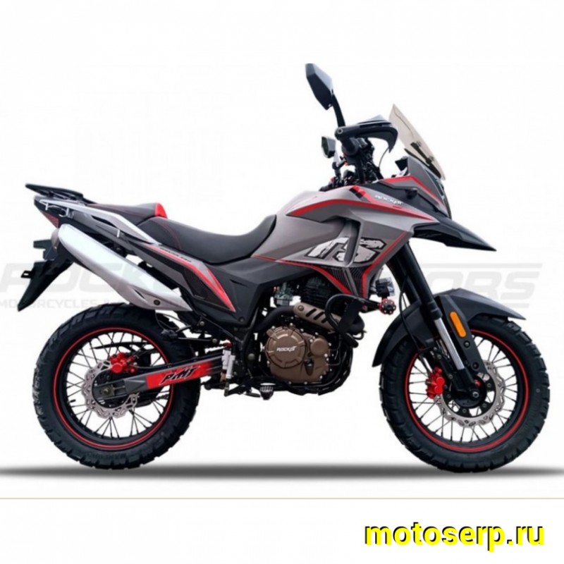 Купить  Мотоцикл внедорожный ROCKOT DAKAR 250 (ЭПТС)  (Серый/Красный) Тур-эндуро, 17/17, 4Т, 250сс, 171YMM 4клап 25л.с. с балан. 6КПП (шт) (ROCKOT купить с доставкой по Москве и России, цена, технические характеристики, комплектация фото  - motoserp.ru