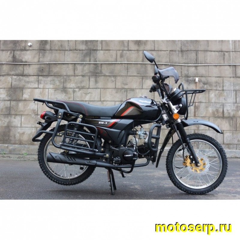 Купить  Мопед Regulmoto Alpha (RM-3) (2025) черный  4Т; 50cc;  колеса 17/17"литые; 4пер, диск/бар (шт) 01250 (ФОТО купить с доставкой по Москве и России, цена, технические характеристики, комплектация фото  - motoserp.ru