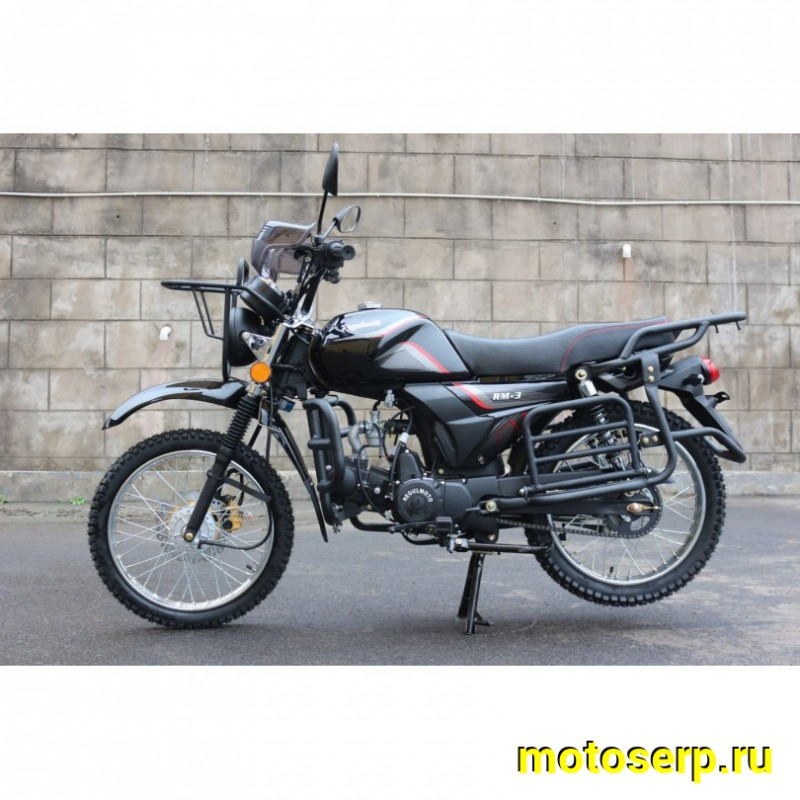 Купить  Мопед Regulmoto Alpha (RM-3) (2025) черный  4Т; 50cc;  колеса 17/17"литые; 4пер, диск/бар (шт) 01250 (ФОТО купить с доставкой по Москве и России, цена, технические характеристики, комплектация фото  - motoserp.ru