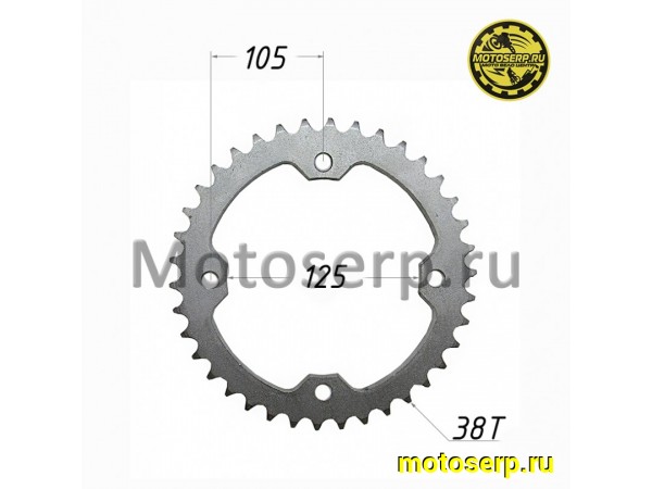 Купить  Звезда ведомая голая (венец) (520-38) (520-38T D-125mm, 4x105mm) PANTERA 250 (шт) (MM 98921 купить с доставкой по Москве и России, цена, технические характеристики, комплектация фото  - motoserp.ru