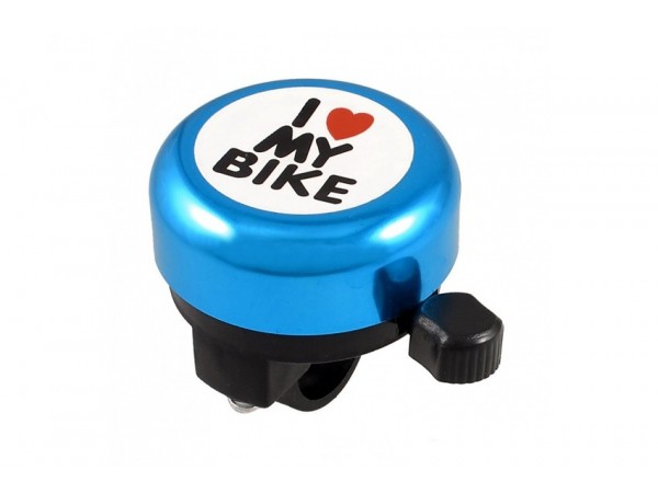Купить  Звонок металлический/пластик круговой I LOVE MY BIKE Вело (шт) (Дан купить с доставкой по Москве и России, цена, технические характеристики, комплектация фото  - motoserp.ru