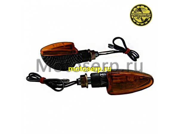 Купить  Поворотник треугольный (мини) (карбон) (пара) (МТ О-1164 купить с доставкой по Москве и России, цена, технические характеристики, комплектация фото  - motoserp.ru