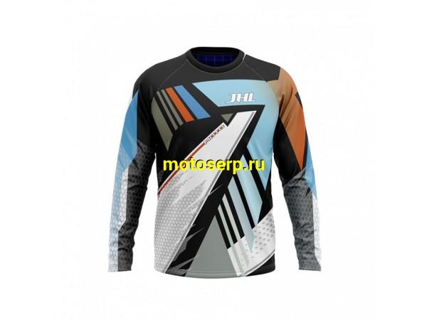 Купить  Джерси (футболка для мотокросса) Model #1 JHL сини-бело-черная (L) (шт) (0 купить с доставкой по Москве и России, цена, технические характеристики, комплектация фото  - motoserp.ru