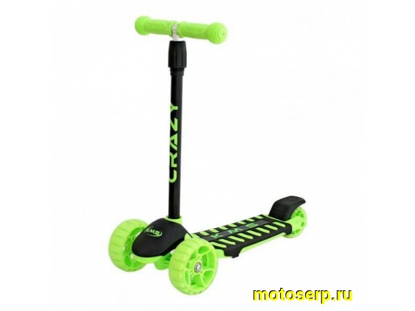 Купить  Самокат 3х колесный D 120 мм KMS CRAZY SK-099 (Кмс Крейзи Ск-099) широкие колеса, детский (шт) (Мир 61856 купить с доставкой по Москве и России, цена, технические характеристики, комплектация фото  - motoserp.ru