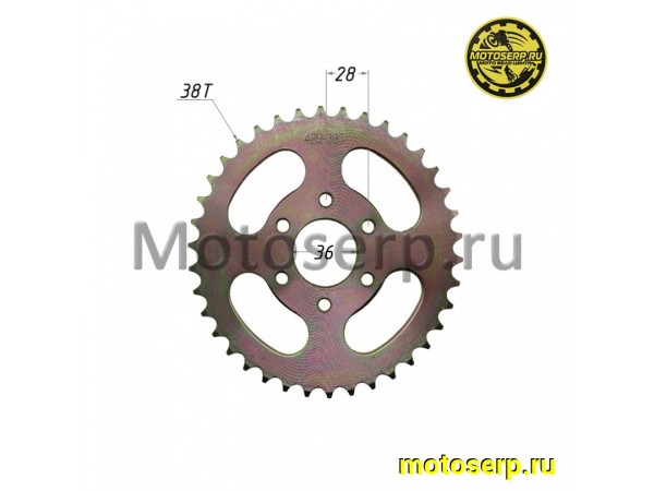 Купить  Звезда ведомая голая (венец) (428-38) (428-38T D-36mm, 6x28mm) PANTERA 125 и др. (шт) (MM 98615 купить с доставкой по Москве и России, цена, технические характеристики, комплектация фото  - motoserp.ru