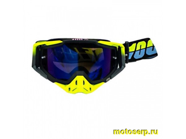 Купить  Очки мото Кросс 100% Racecraft (Черный/желтый) (реплика) (шт) (0 купить с доставкой по Москве и России, цена, технические характеристики, комплектация фото  - motoserp.ru
