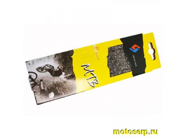 Купить  Цепь  Х8 "VELO" на скоростной велос. (5/6/7/8 звезд.) 116 зв. завод MAYA Вело (шт)  (Золотник 320100-54 купить с доставкой по Москве и России, цена, технические характеристики, комплектация фото  - motoserp.ru