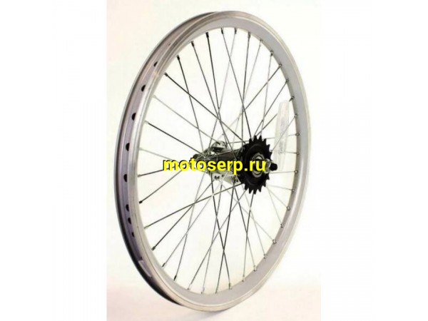 Купить  Колесо 20" двойное заднее алюминий в сборе со втулкой (китайская втулка) 1ск. Вело (шт) (Золотник 3062002-12 купить с доставкой по Москве и России, цена, технические характеристики, комплектация фото  - motoserp.ru