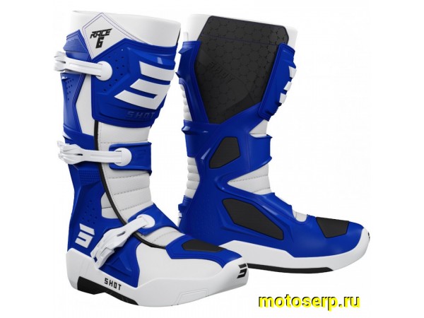 Купить  Мотоботы кросс. Shot Boots Race 6 (защ. голени), синий р-р 45" (N/Q) (пар) (0 купить с доставкой по Москве и России, цена, технические характеристики, комплектация фото  - motoserp.ru