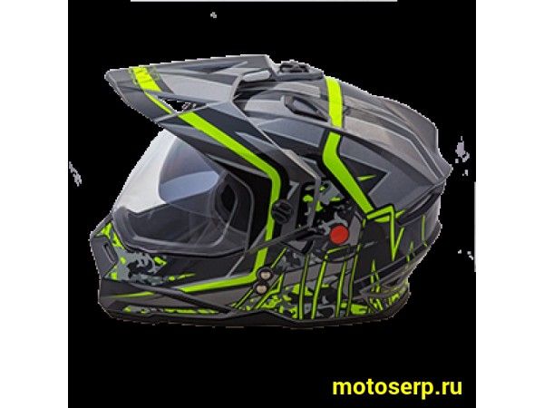Купить  Шлем Кросс AIM JK802S (мотард) Yellow/Black/Grey (желтый, черный, серый) (XL) (шт) (AIM 802-014-XL купить с доставкой по Москве и России, цена, технические характеристики, комплектация фото  - motoserp.ru