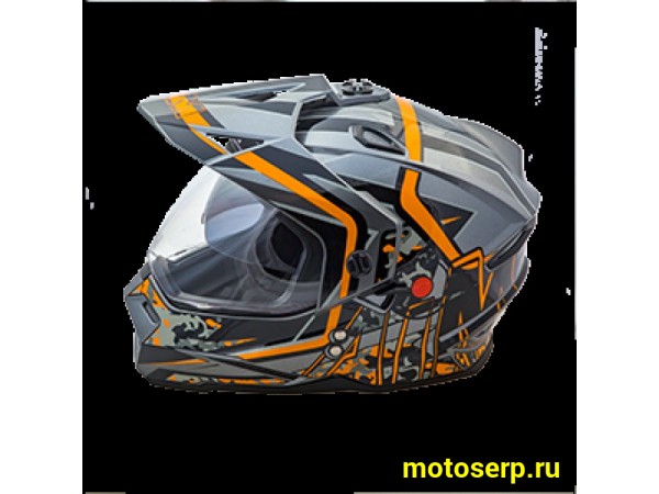 Купить  Шлем Кросс AIM JK802S (мотард) Orange/Black/Grey (оранжевый, черный, серый) (L) (шт) (AIM 802-023-L купить с доставкой по Москве и России, цена, технические характеристики, комплектация фото  - motoserp.ru
