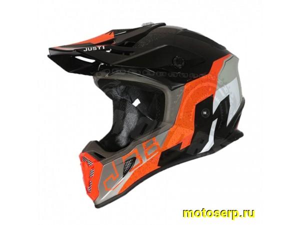 Купить  Шлем Кросс JUST1 J38 KORNER оранжевый/черный глянцевый р-р S (2020г) (шт) (SM 880-3773 купить с доставкой по Москве и России, цена, технические характеристики, комплектация фото  - motoserp.ru