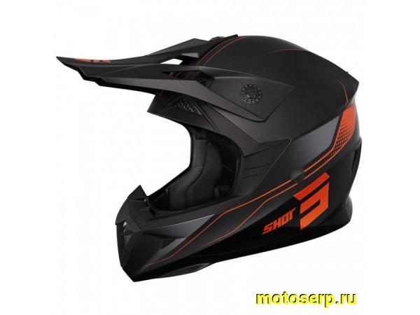 Купить  Шлем Кросс Shot PULSE EDGE неон/черный/оранжевый (матовый) (S) (шт) (SM 941-6600 купить с доставкой по Москве и России, цена, технические характеристики, комплектация фото  - motoserp.ru