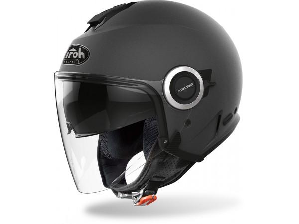 Купить  Шлем открытый  со стеклом AIROH HELIOS COLOR Anthracite Matt (M) (шт) (AIROH купить с доставкой по Москве и России, цена, технические характеристики, комплектация фото  - motoserp.ru
