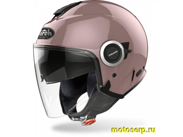 Купить  Шлем открытый  со стеклом AIROH HELIOS COLOR Metallic Rose (M) (шт) (AIROH купить с доставкой по Москве и России, цена, технические характеристики, комплектация фото  - motoserp.ru