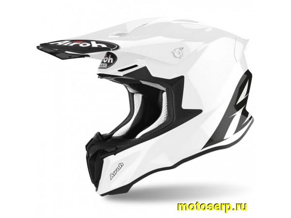 Купить  Шлем Кросс AIROH TWIST 2.0 COLOR WHITE GLOSS (M) (шт) (AIROH купить с доставкой по Москве и России, цена, технические характеристики, комплектация фото  - motoserp.ru