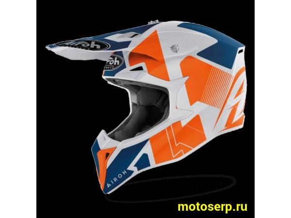 Купить  Шлем Кросс AIROH WRAAP RAZE orange matt (XXL) (шт) (AIROH купить с доставкой по Москве и России, цена, технические характеристики, комплектация фото  - motoserp.ru