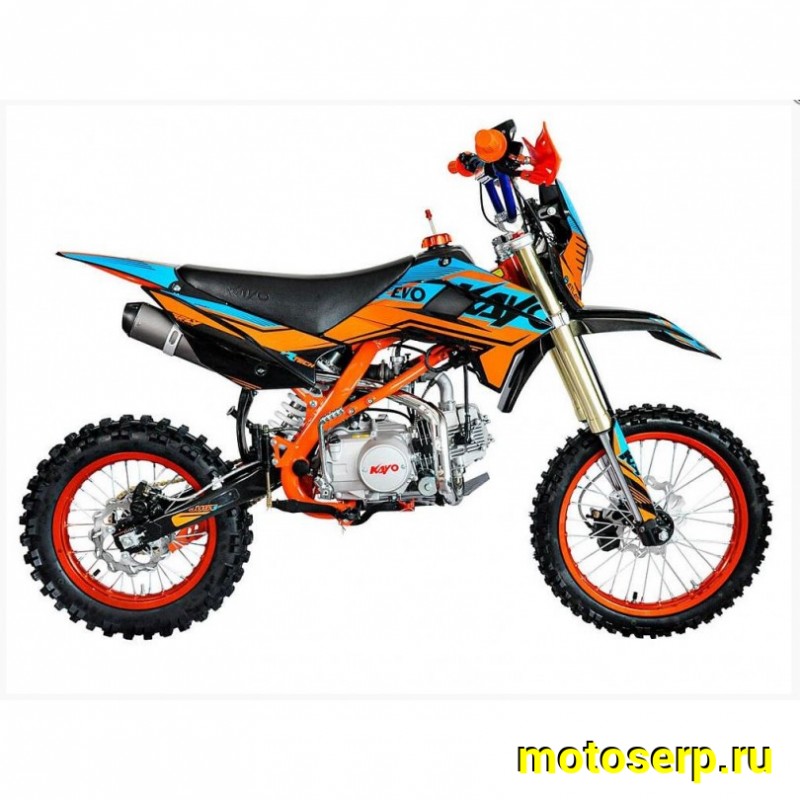 Купить  Питбайк KAYO Evolution K125EM 17/14 KRZ (механ. сцепл., эл. стартер) (шт) (SM  купить с доставкой по Москве и России, цена, технические характеристики, комплектация фото  - motoserp.ru