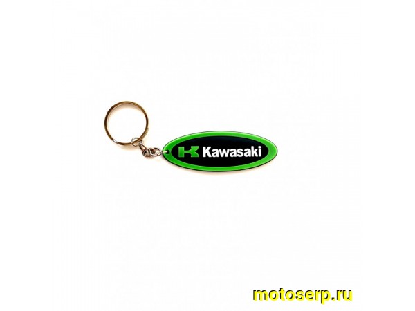 Купить  Брелок резиновый  "Kawasaki" овальный зеленый (шт) (МК BMS 006-02 купить с доставкой по Москве и России, цена, технические характеристики, комплектация фото  - motoserp.ru