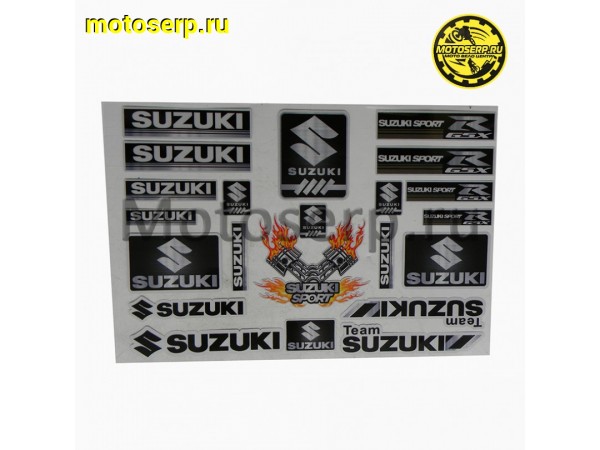 Купить  Наклейки (набор) "Suzuki 316" светоотражающие (19х28) (МК PKTZ 316 купить с доставкой по Москве и России, цена, технические характеристики, комплектация фото  - motoserp.ru