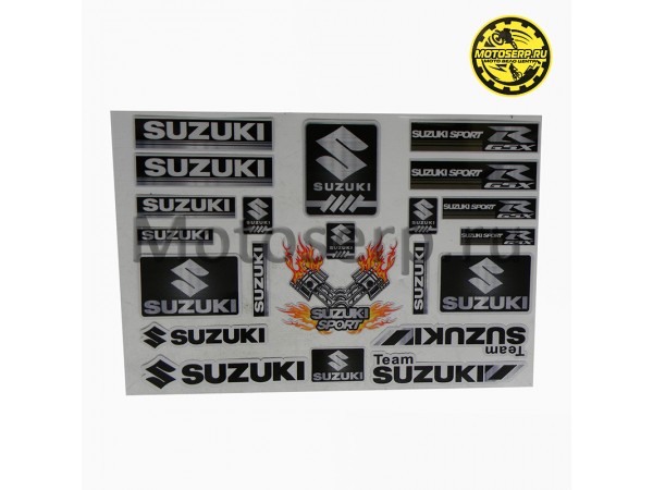 Купить  Наклейки (набор) "Suzuki 316" светоотражающие (19х28) (МК PKTZ 316 купить с доставкой по Москве и России, цена, технические характеристики, комплектация фото  - motoserp.ru