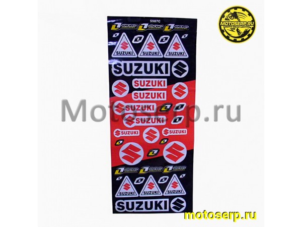 Купить  Наклейки (набор) "Suzuki One" (33х70) (МК DS 009 купить с доставкой по Москве и России, цена, технические характеристики, комплектация фото  - motoserp.ru