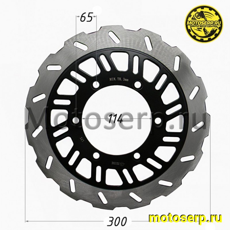 Купить  Диск тормозной передний (300x114) (отв:6x65) LIFAN KPT 200 (шт) (LIFAN QLL56311A0B01 купить с доставкой по Москве и России, цена, технические характеристики, комплектация фото  - motoserp.ru