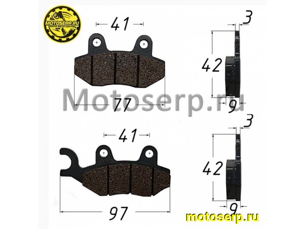Купить  Колодки тормозные диск TTR250-2 (передн.), GR1 (передн.), LIFAN KPV 150 (передн.) (пар) (LIFAN QLL56520A0B01 (LIFAN QLL56530A0B01 купить с доставкой по Москве и России, цена, технические характеристики, комплектация фото  - motoserp.ru